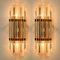 Venini Style Murano Glass & Gilt Brass Sconces, 1960s, Set of 2 8