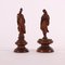 Pine Sculpted Santo Bishop and San Rocco, Set of 2 4