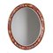 Painted Ceramic Oval Mirror from Capodimonte 1