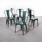 Model A Dining Outdoor Chairs from Tolix, 1950s, Set of 6 4