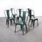 Model A Dining Outdoor Chairs from Tolix, 1950s, Set of 6, Image 4