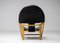 Black Leather Hoop Chair G23 by Piero Palange & Werther Toffoloni for Germa 3