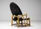 Black Leather Hoop Chair G23 by Piero Palange & Werther Toffoloni for Germa, Image 10