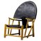 Black Leather Hoop Chair G23 by Piero Palange & Werther Toffoloni for Germa 1