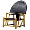 Black Leather Hoop Chair G23 by Piero Palange & Werther Toffoloni for Germa, Image 1