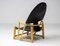 Black Leather Hoop Chair G23 by Piero Palange & Werther Toffoloni for Germa, Image 4