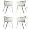 White Matt Lacquer Secreto Little Armchairs by Colé Italia, Set of 4 1