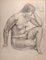 Mujer desnuda, dibujo original, mediados del siglo XX, Imagen 1
