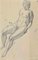 Sketch of Nude Man, Original Pencil Drawing, Early 20th-Century 1