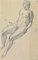 Skizze des nackten Menschen, Original Bleistiftzeichnung, frühes 20. Jh 1