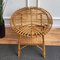 Italian Bohemian Bamboo & Rattan Accent Table, 1960s 8