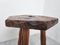 Tabouret Primitif en Bois, 1950s 2