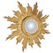 Large Vintage Golden Sunburst Mirror, 1970s 1