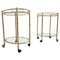 Brass Faux Bamboo Drinks Trolley, 1970s, Set of 2, Image 1
