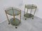 Brass Faux Bamboo Drinks Trolley, 1970s, Set of 2 3