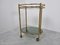 Brass Faux Bamboo Drinks Trolley, 1970s, Set of 2 4