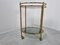 Brass Faux Bamboo Drinks Trolley, 1970s, Set of 2 2