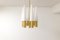 Mid-Century Brass and Opaline Ceiling Lamp by Hans-Agne Jakobsson, Sweden, 1950s 7