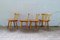 Vintage Swedish Pine Dining Chairs, Set of 4, Image 9