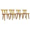 Vintage Swedish Pine Dining Chairs, Set of 4 1