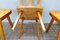 Sedie da pranzo vintage in pino, Svezia, set di 4, Immagine 15