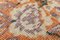Antiker türkischer handgefertigter Oushak Wollteppich in Orange 7
