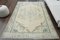 Antique Turkish Green Wool Oushak Handmade Area Rug, Image 1