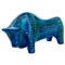 Mid-Century Italian Rimini Blu Ceramic Bull by Aldo Londi for Bitossi 1