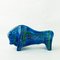 Mid-Century Italian Rimini Blu Ceramic Bull by Aldo Londi for Bitossi 2