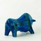 Mid-Century Italian Rimini Blu Ceramic Bull by Aldo Londi for Bitossi 7