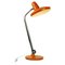 Mid-Century Orange Adjustable Desk or Table Lamp from Fase Madrid, Spain 1