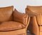 Mid-Century Modern Danish Club Armchairs in Tan Leather by Svend Skipper, 1980s, Set of 2, Image 9