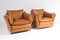 Mid-Century Modern Danish Club Armchairs in Tan Leather by Svend Skipper, 1980s, Set of 2, Image 1