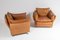 Mid-Century Modern Danish Club Armchairs in Tan Leather by Svend Skipper, 1980s, Set of 2 16