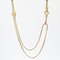 French 18 Karat Yellow Gold Long Necklace, 1800s 18