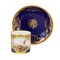 19th Century Painted Porcelain Cup with Saucer from Meissen, Image 4