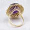 Vintage 14 Karat Gelbgold Vintage Cocktail Ring mit Amethyst 4