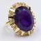 Vintage 14k Yellow Gold Vintage Cocktail Ring with Amethyst 2