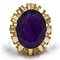 Vintage 14k Yellow Gold Vintage Cocktail Ring with Amethyst 1