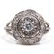 Vintage 18k White Gold Diamond Ring, Image 1