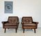 Mid-Century Danish Leather Lounge Chairs by Svend Skipper, 1965, Set of 2 4