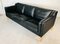 Mid-Century Danish Modern Black Leather Sofa from Stouby 5