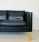 Mid-Century Danish Modern Black Leather Sofa from Stouby 2
