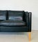 Mid-Century Danish Modern Black Leather Sofa from Stouby, Image 2