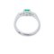 14 Karat White Gold Emerald Diamond Ring 3