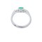 14 Karat White Gold Emerald Diamond Ring, Image 3