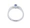 14 Karat White Gold Sapphire Diamonds Ring, Image 3