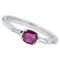 14 Karat White Gold Ruby Diamonds Ring, Image 1