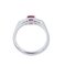 14 Karat White Gold Ruby Diamonds Ring 3