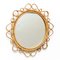 Mid-Century Modern Bamboo Rattan Handcrafted Mirror, French Riviera, 1960s, Image 2